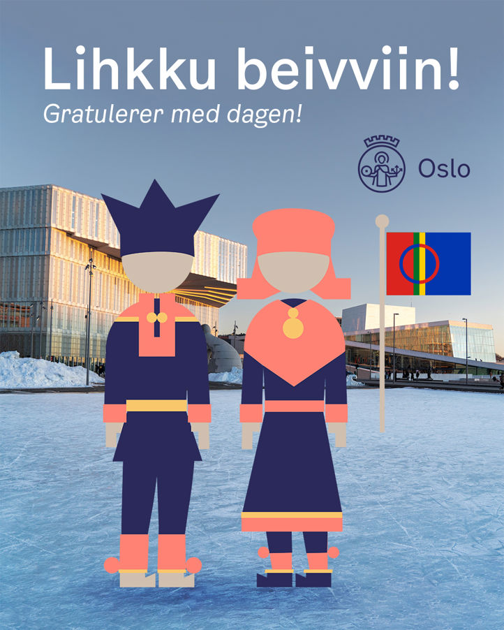 Illustrasjon i forbindelse med samenes nasjonaldag. 